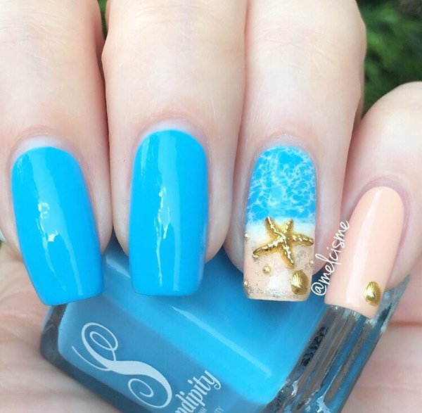 40+ Amazing Ocean Nail Art Ideas