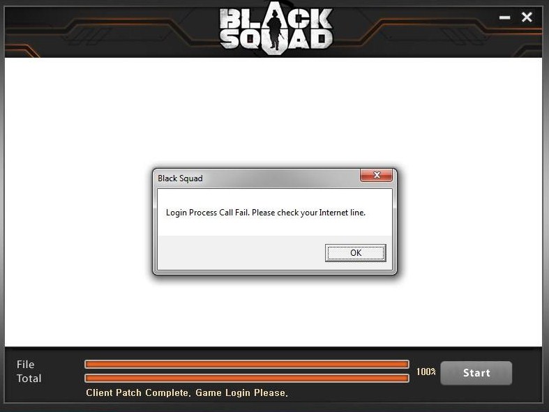 black squad game start error black squad game start error