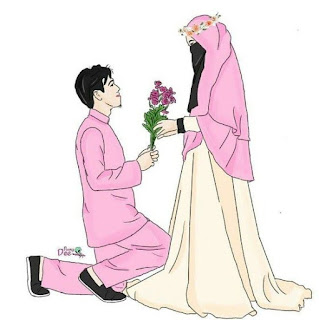 Cute Muslim Couple Cartoon Images