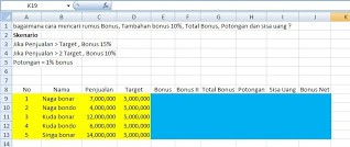 Cara Menghitung Bonus Penjualan Barang Menggunakan Ms. Excel