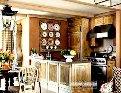 My hand painted Plates in House Bautiful Magazine