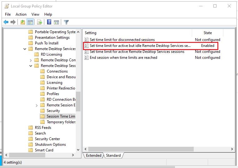 How to fix Automatically Log off Idle Remote Desktop Sessions in