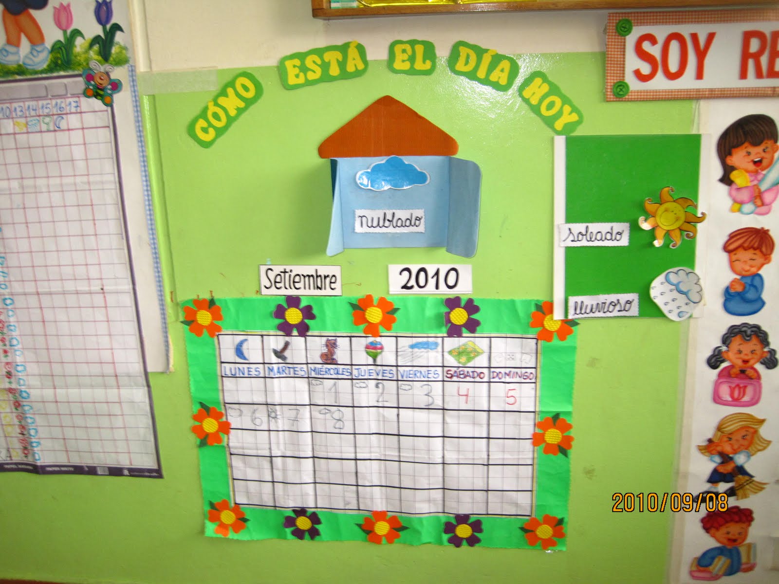 Trabajodecampopelainicial: NUESTRAS RUTINAS- CARTEL DEL CALENDARIO Y EL TIEMPO.