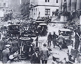 The aftermath of the Wall Street bombing of 1920, which was blamed on Galleani's supporters in the United States