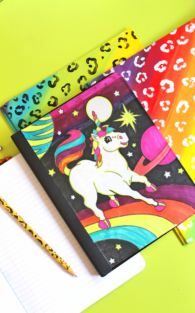 diy lisa frank notebooks Make your own Lisa Frank inspired notebooks and school supplies!