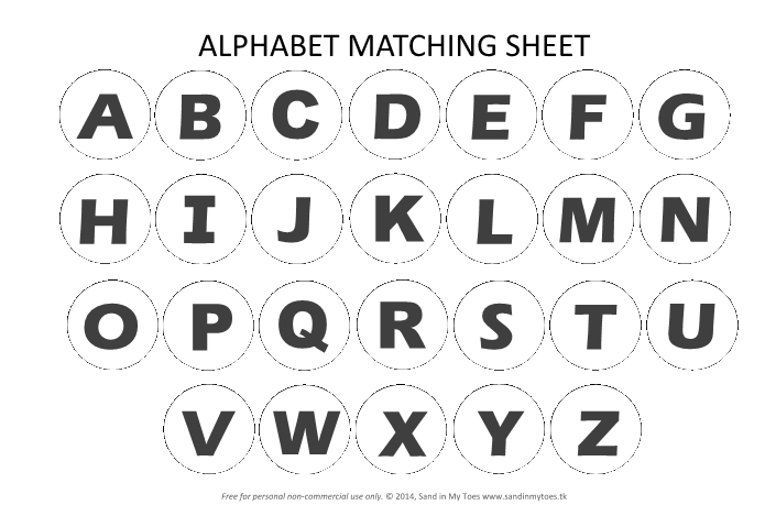 Alphabet Matching Printable Free