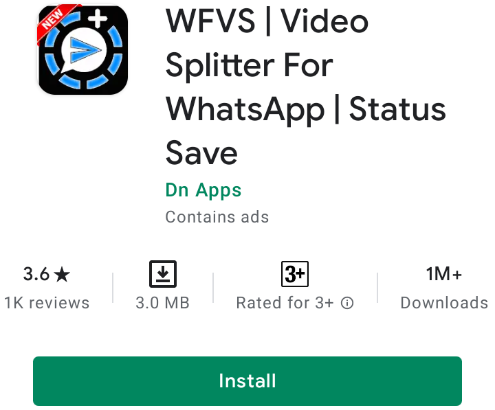Full Video Status For WhatsApp WFVS Video Splitter For WhatsApp