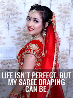 saree love caption