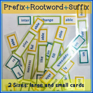 Nyla's Crafty Teaching: Prefix + Root Word + Suffix Matching Activities