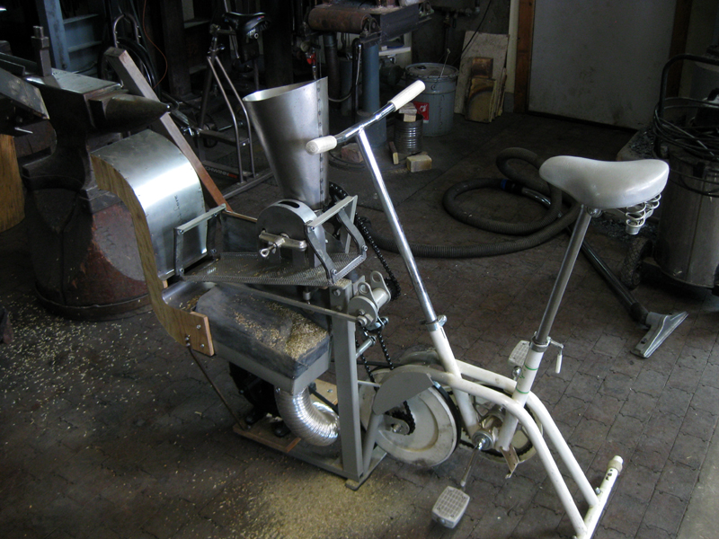 small scale grain and pulse production: Pedal Powered Grain Cleaning