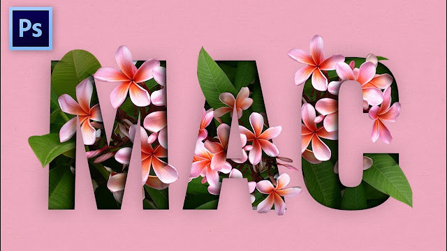 Cara Membuat Desain Typography Bunga di Photoshop - Floral Typography