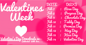 Valentine’s Day 2017 week list Image