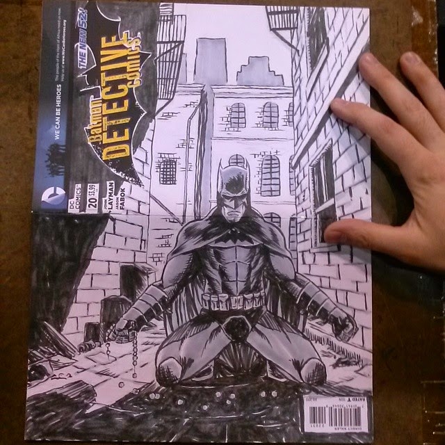 The Art of Jason Flowers: BATMAN IN CRIME ALLEY - SKETCH COVER ILLUSTRATION~