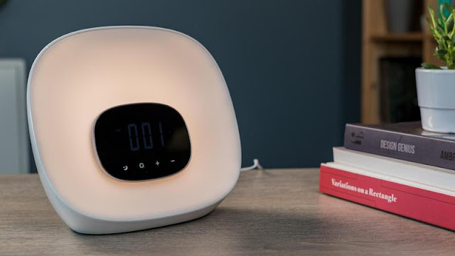 Groov-e Light Curve Wake-Up Light Alarm Clock with Radio
