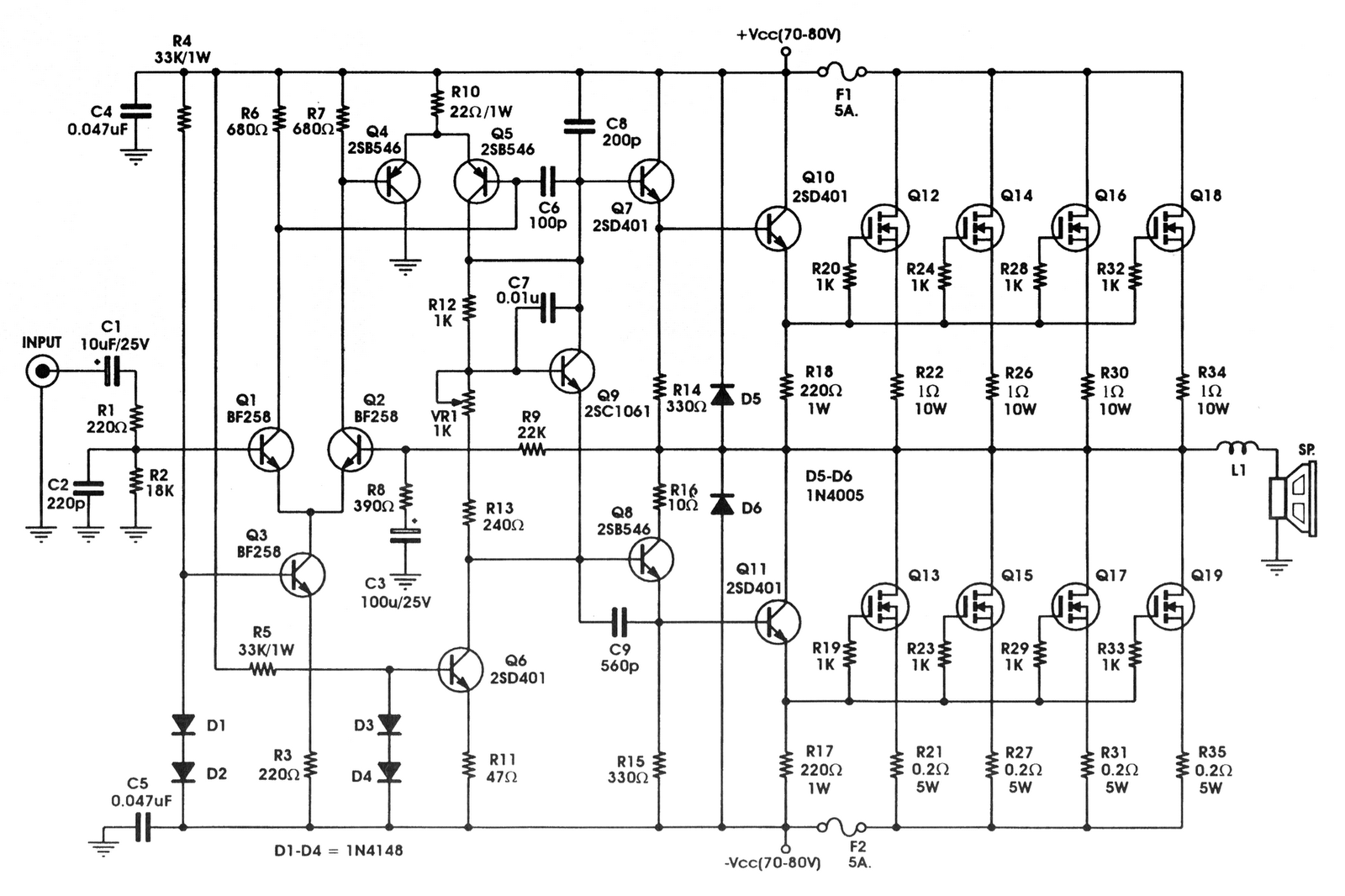 Schematic Diagram Of Amplifier