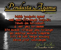 Kultum Ramadhan hari ke 21 pendusta agama