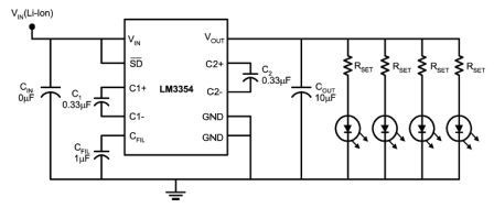https://www.unboxing.eu.org/2021/02/driving-white-led-with-lm3354-switched-capacitor-voltage.html Driving White LED with LM3354 Switched Capacitor Voltage
