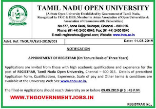tamil-nadu-open-university-tnou-registrar-recruitment