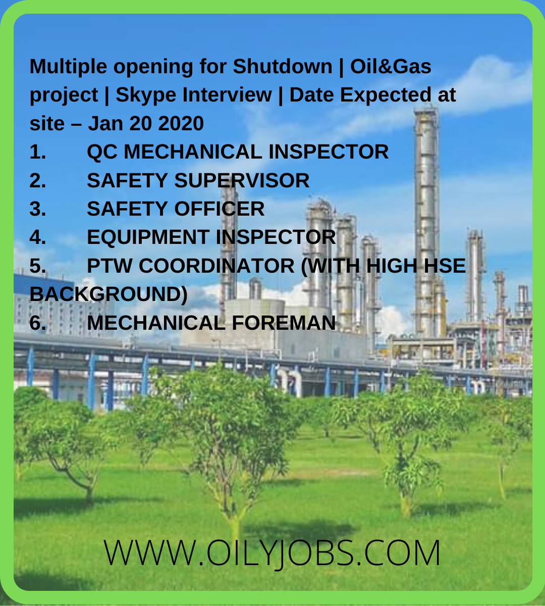 Shutdown Oil&Gas project