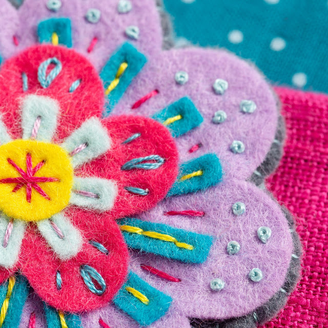 Bugs and Fishes by Lupin Felt Flower Brooch Craft Kits for Hawthorn