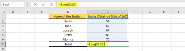 Calcular o insertar fórmula en MS Excel