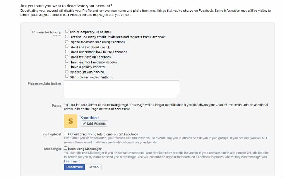 how to deactivate facebook account 2019 how to deactivate facebook account 2019