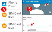 4.save sim card ya phone select kare 5name type kar write icon par click kare