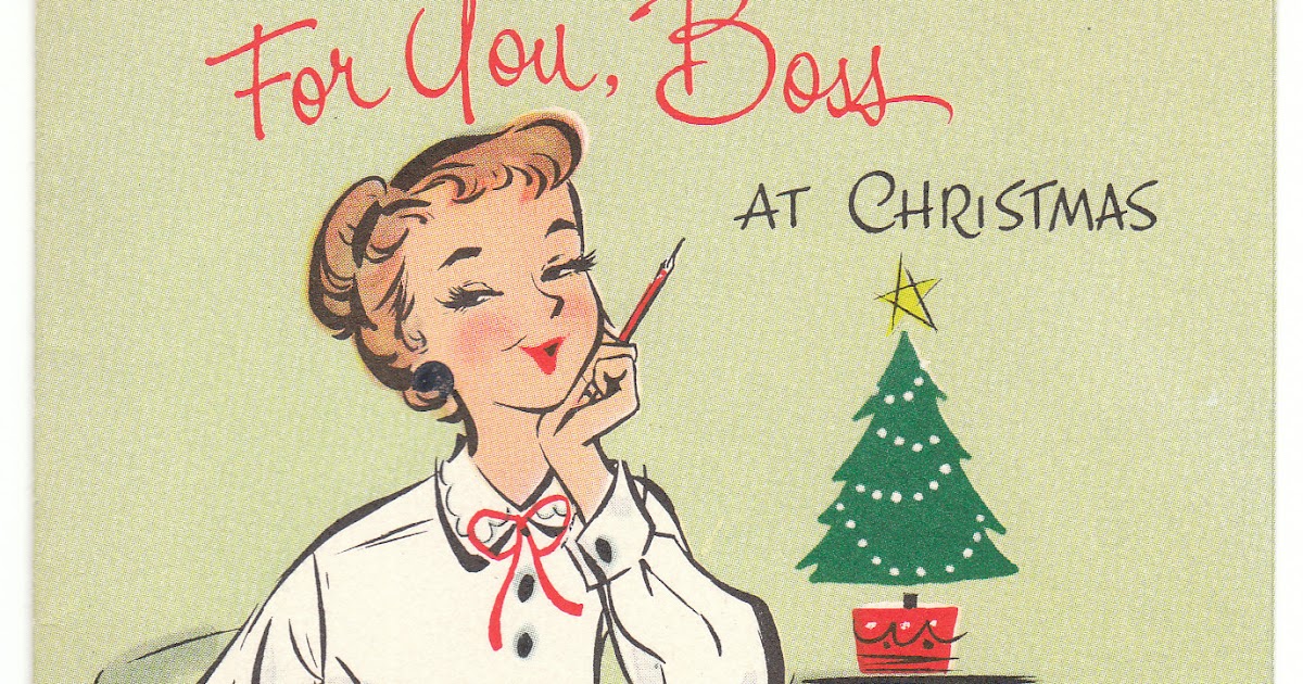 View from the Birdhouse: Mad Men Era Christmas Card - Secretary to Boss