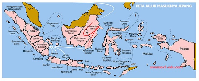 Peta Konsep Kedatangan Jepang Ke Indonesia & Rangkuman - Pelajaran Sekolah