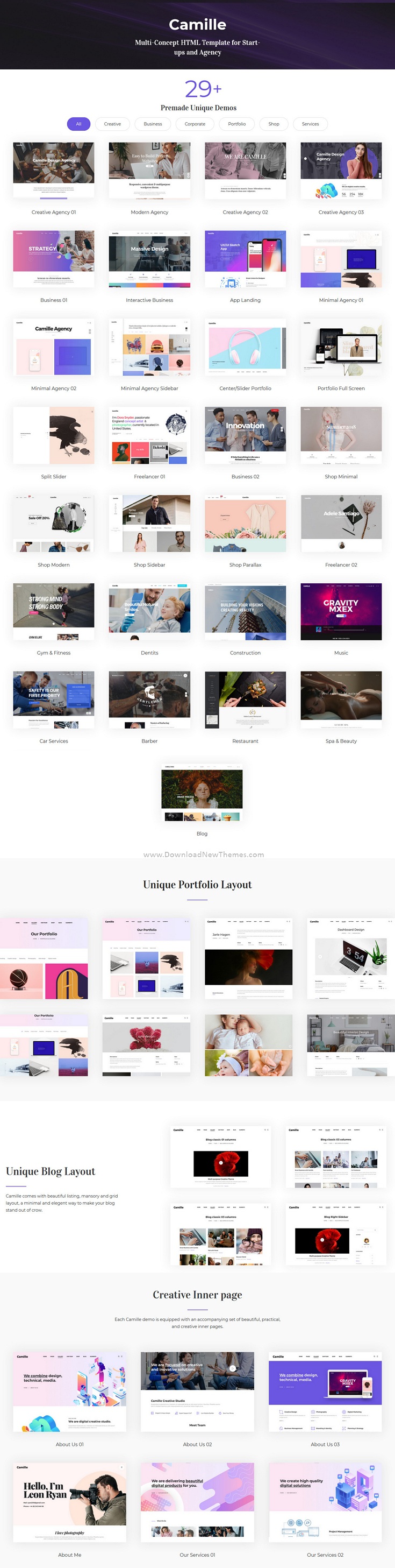 Multi-Concept HTML Template for Startups and Agency