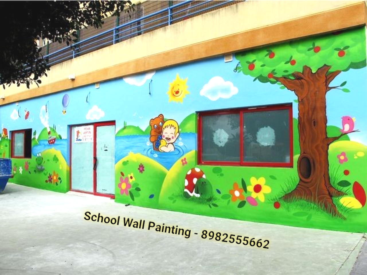 Playschool Wall Painting,Nursery School Wall Painting Artist,School