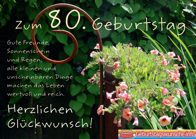 Geburtstagswünsche zum 80. Geburtstagswünsche zum 80.