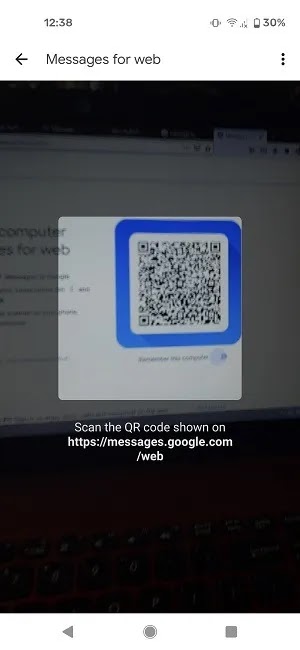 الوصول إلى رسائل Google Desktop Scan Qr Code