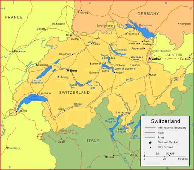 image: Switzerland Map High Resolution