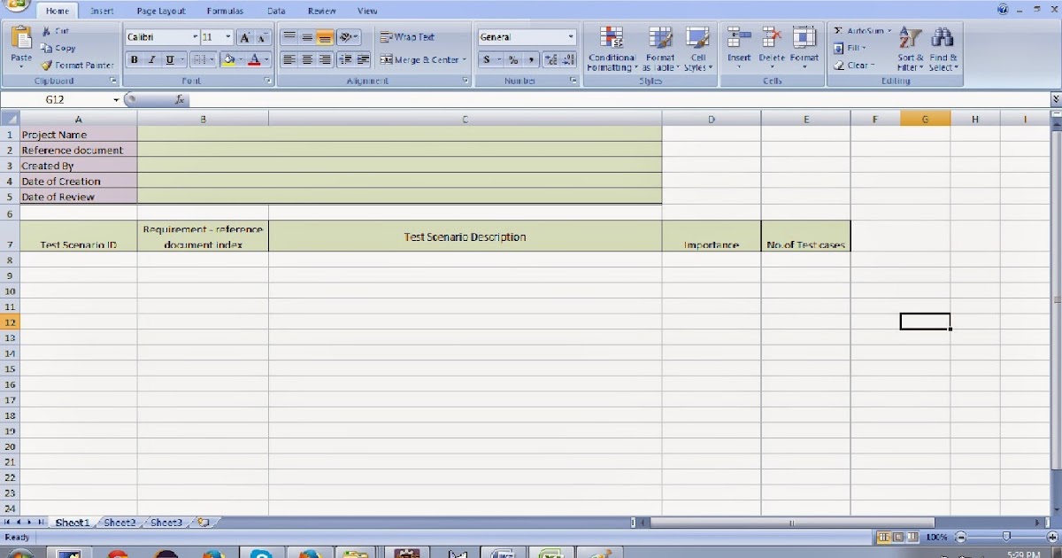 Software Testing: Templates For Manual Testing Documents