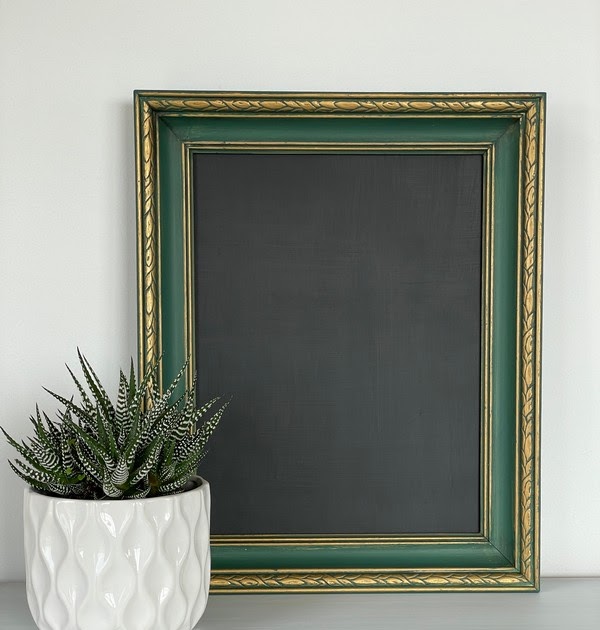 Vintage Green & Gold Chalkboard