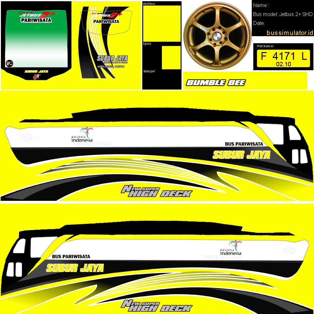 Kumpulan Livery Bus Simulator Indonesia V3 - DISINIADA