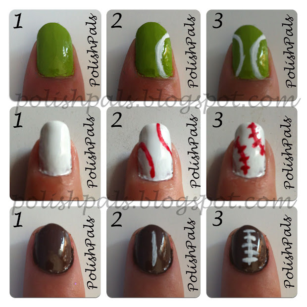 polish pals sports themed nails