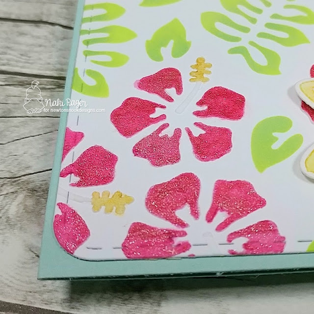 Newton's Nook Designs Corgi Beach Set, Hibiscus Stencils - Naki Rager