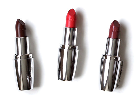 Pupa I'm Lipsticks Review 107 Litchi 208 Sunny Coral 308 Burgundy