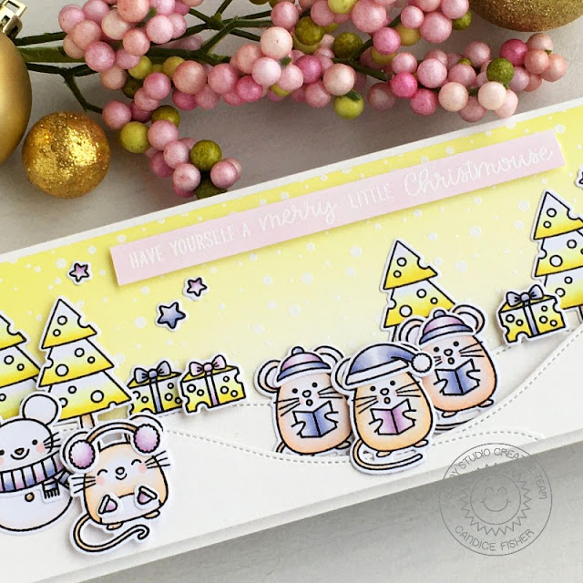 Sunny Studio Stamps: Merry Mice Woodland Borders Frosty Flurries Christmas Card by Candice Fisher Sunny Studio Stamps: Merry Mice Woodland Borders Frosty Flurries Christmas Card by Candice Fisher