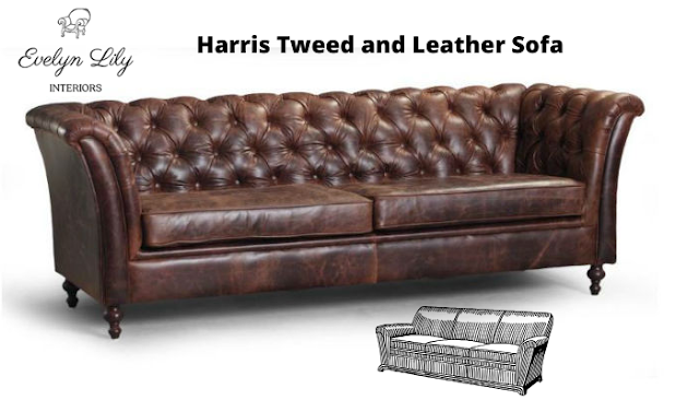 Harris Tweed And Leather Sofa Bar Stool Harris Tweed And Leather Sofa