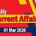 Kerala PSC Daily Malayalam Current Affairs 01 Mar 2020