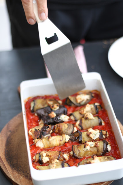 Wolkenfees Küchenwerkstatt: Italienische Auberginenröllchen im Ofen ...