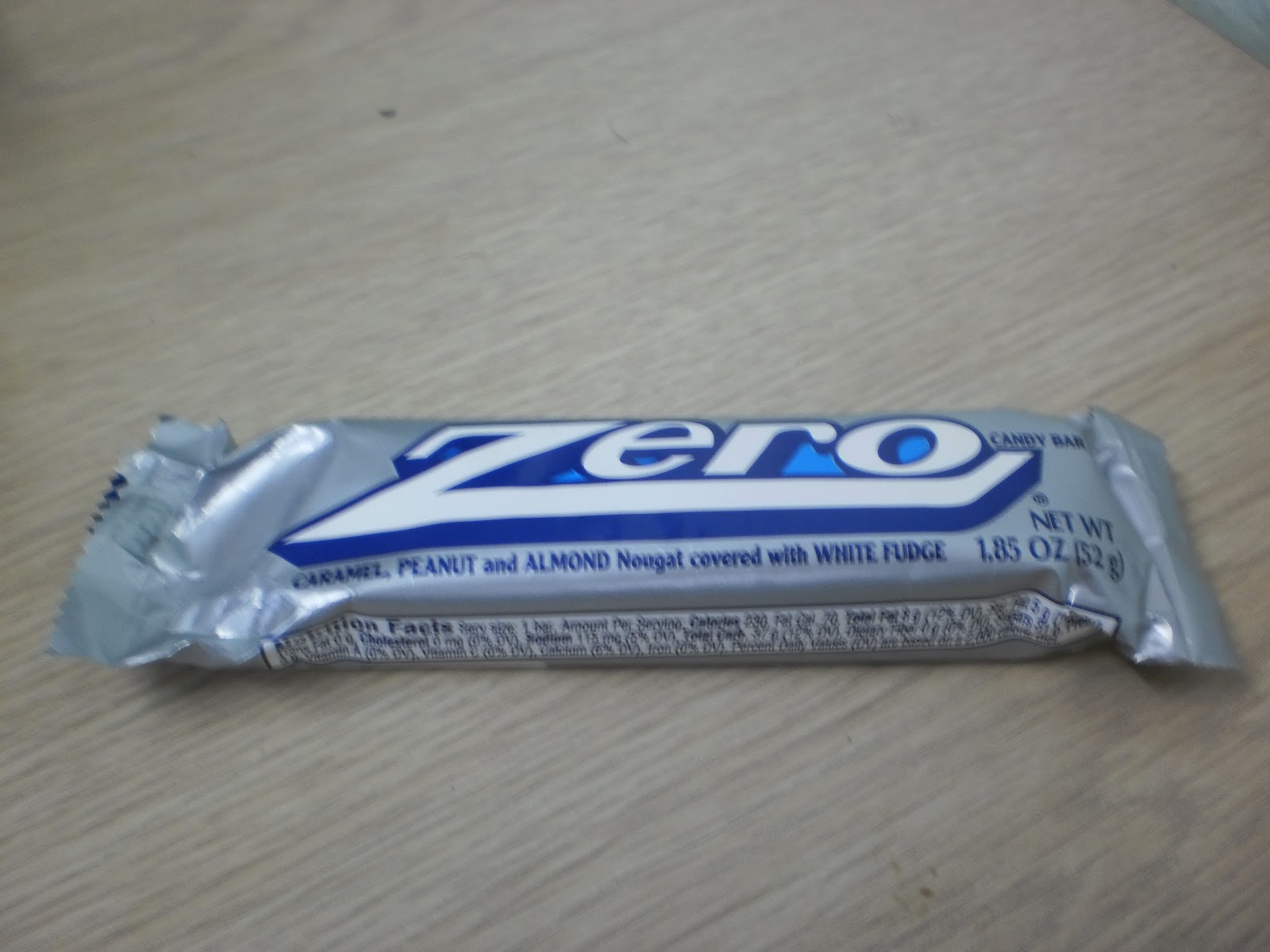 Junk Food Journal Hershey's Zero Bar