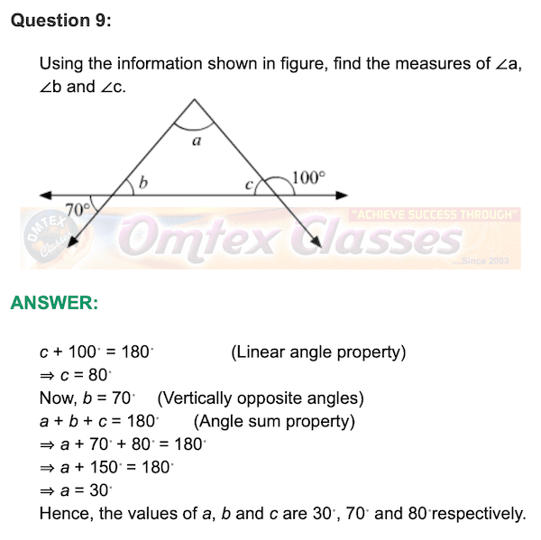 Chapter 3 - Triangles Mathematics Part II Solutions for Class 9 Math PRACTICE SET 3.1