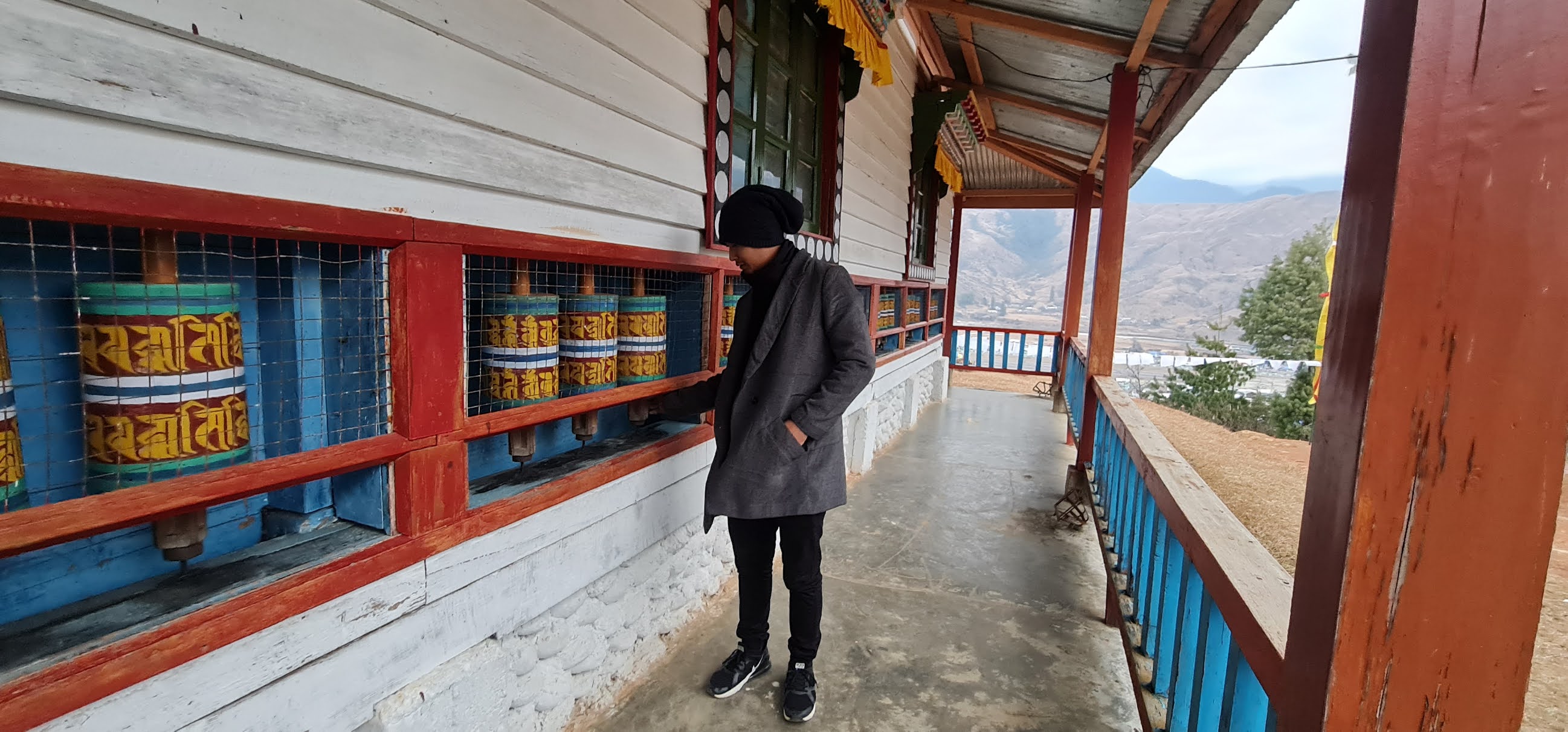 Prayer wheel of gompa