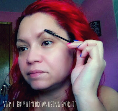 brush eyebrows with spoolie