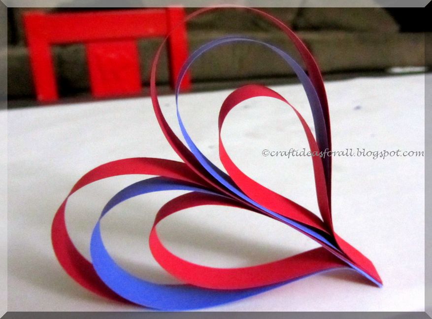 Craft Ideas for all: Valentine's day Paper strips Heart Craft Tutorial