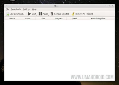 Tampilan kGet di Xubuntu 18.04 LTS
